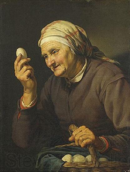 Hendrick Bloemaert Old woman selling eggs Germany oil painting art